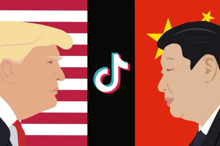 Ilustrasi TikTok di tengah perseteruan Amerika Serikat yang dipimpin Donald Trump dengan China yang dikomandoi Xi Jinping.