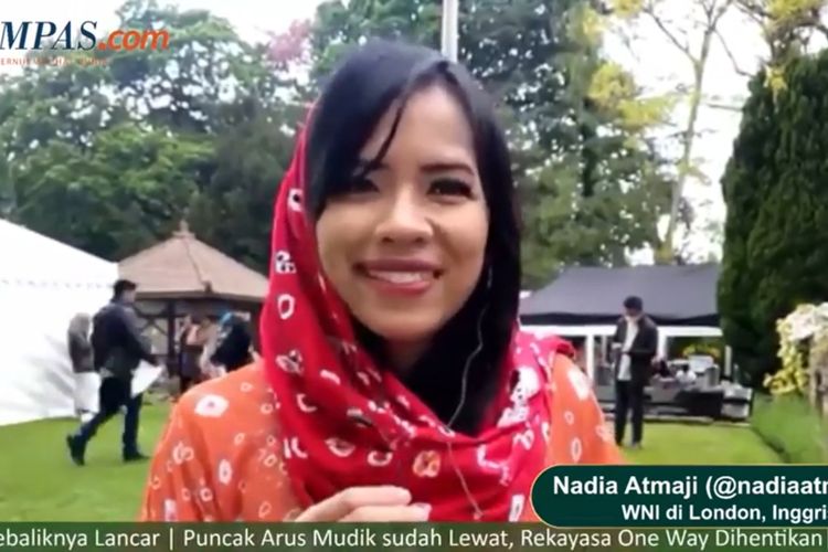 WNI di London, Inggris, Nadia Atmaji, saat hendak menjalankan shalat Idul Fitri.