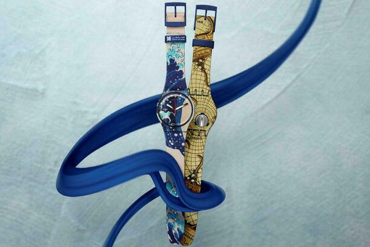 Bersama museum Louvre Abu Dhabi, Swatch mengubah lukisan terkenal Great Wave Off Kanagawa