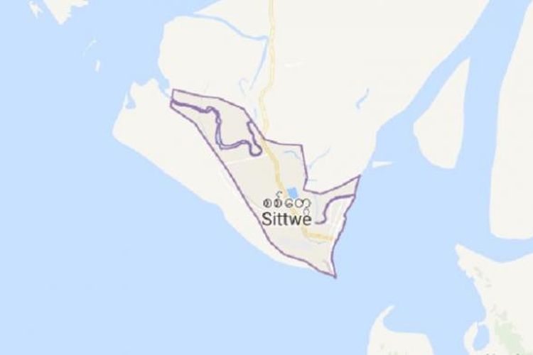 Sittwe, ibu kota negara bagian Rakhine, Myanmar. 