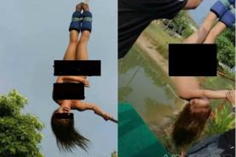 Seorang model perempuan asal Hongkong membuat kehebohan di Thailand setelah sejumlah foto dan aksinya melakukan bungee jumping tanpa mengenakan busana tersebar di media sosial.