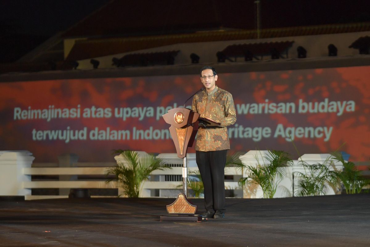 Menteri Pendidikan, Kebudayaan, Riset, dan Teknologi (Mendikbudristek) Nadiem Anwar Makarim resmi meluncurkan Indonesian Heritage Agency (IHA) di Museum Benteng Vredeburg, Yogyakarta, pada Kamis malam (16/5/2024).