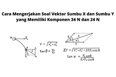 Cara Mengerjakan Soal Vektor Sumbu X dan Sumbu Y yang Memiliki Komponen 34 N dan 24 N