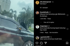 Video Viral Kap Mesin Mobil Terbuka Saat Sedang Berjalan