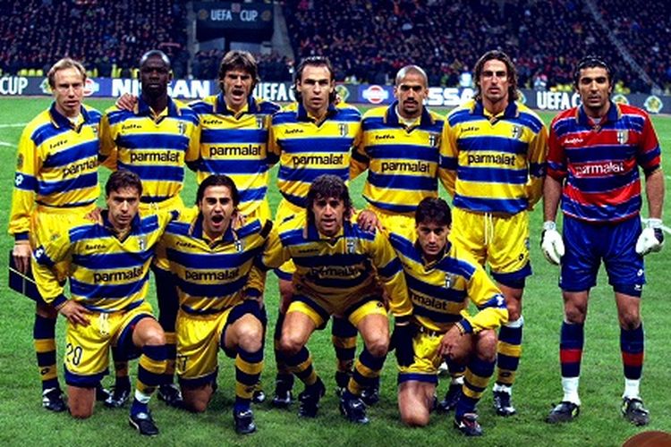 Parma saat masih diperkuat pemain-pemain bintang pada pertengahan era 1990-an.