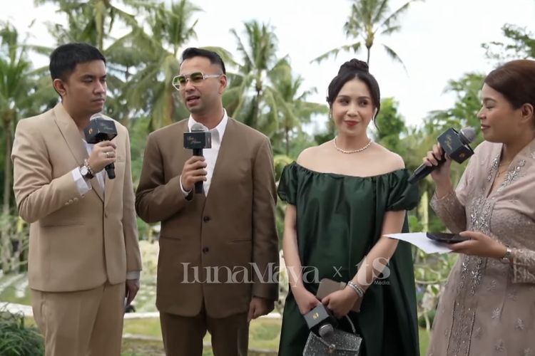 Gaya Raffi Ahmad dan Nagita Slavina di Pernikahan Luna Maya dan Maxime Bouttier