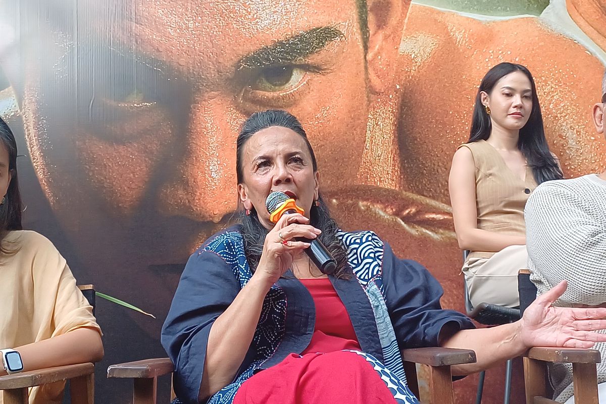Christine Hakim di daerah Duren Tiga, Jakarta Selatan, Rabu (13/3/2024).