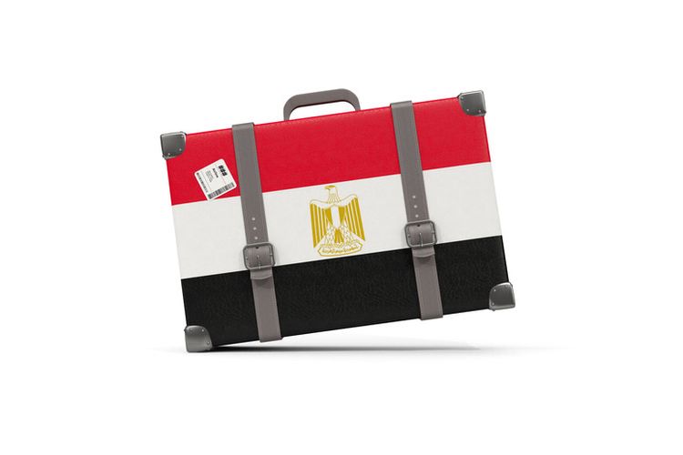 Tas dengan lambang bendera Mesir.