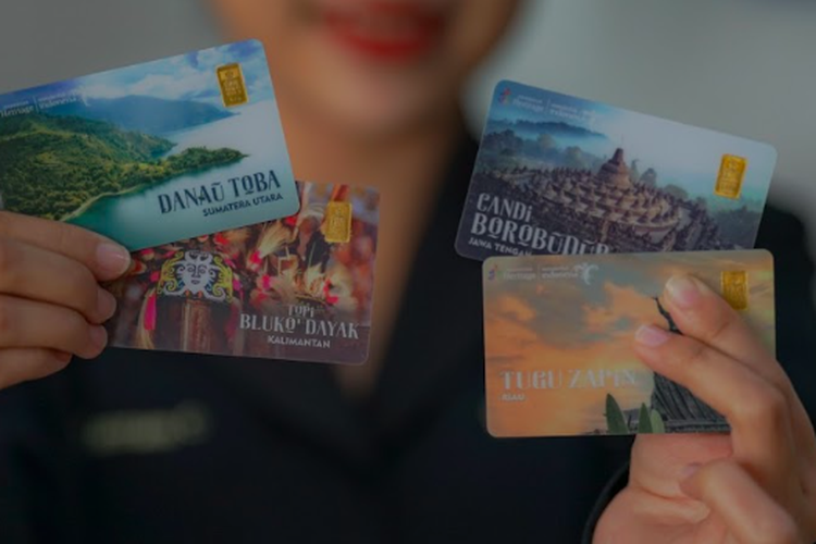Produk emas bertemakan Indonesian Heritage yang dirilis oleh PT Antam