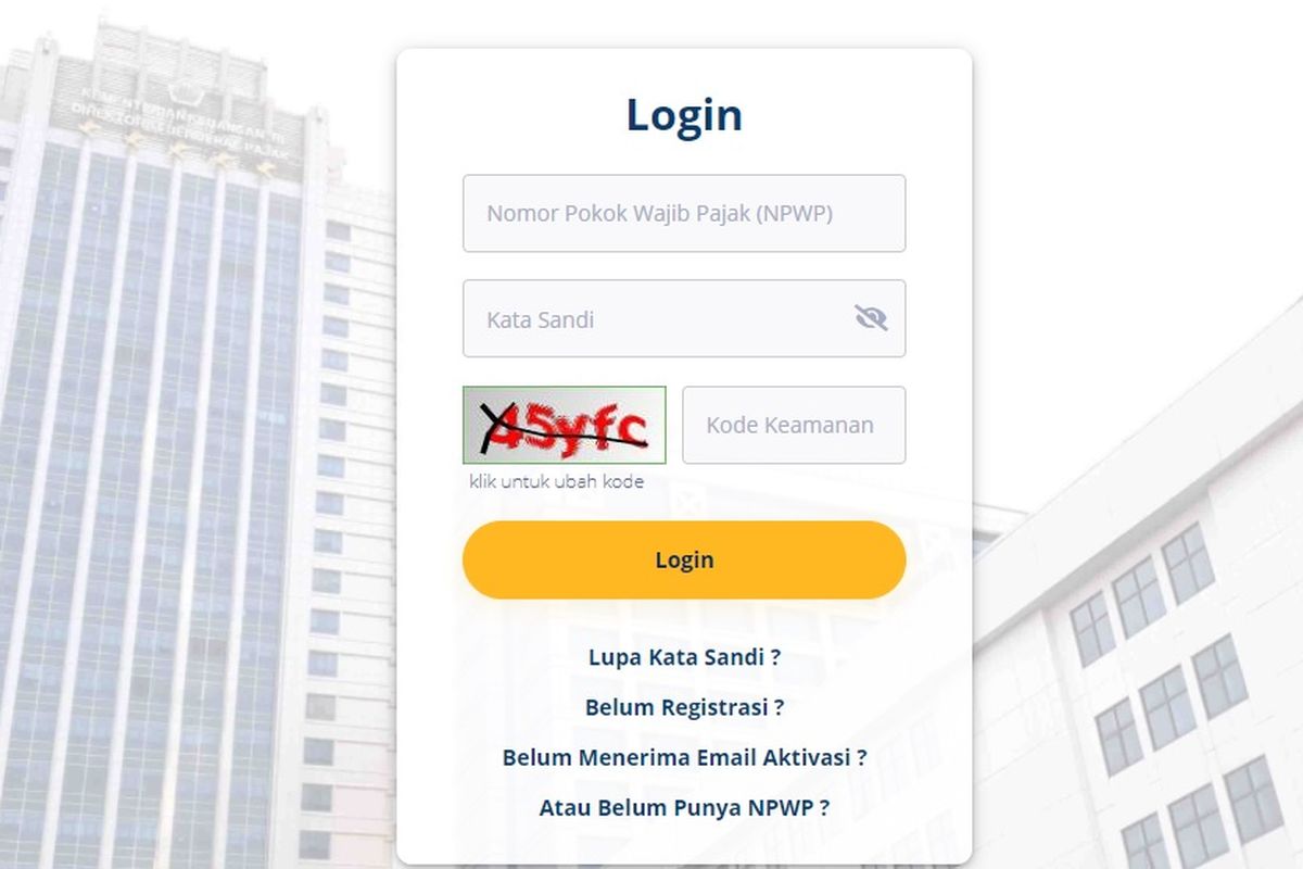 Cara daftar NPWP online (cara membuat NPWP online) melalui DJP Online di laman ereg.pajak.go.id/daftar