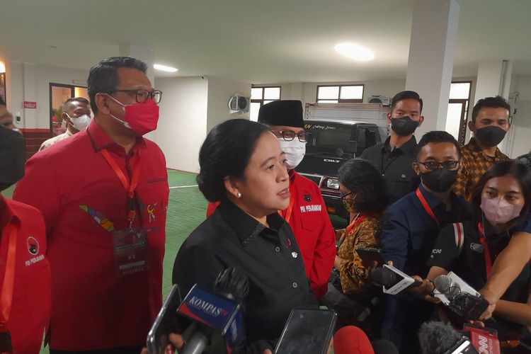 Ketua DPP PDI-P Puan Maharani di Sekolah Partai, Lenteng Agung, Jakarta Selatan, Selasa (21/6/2022).