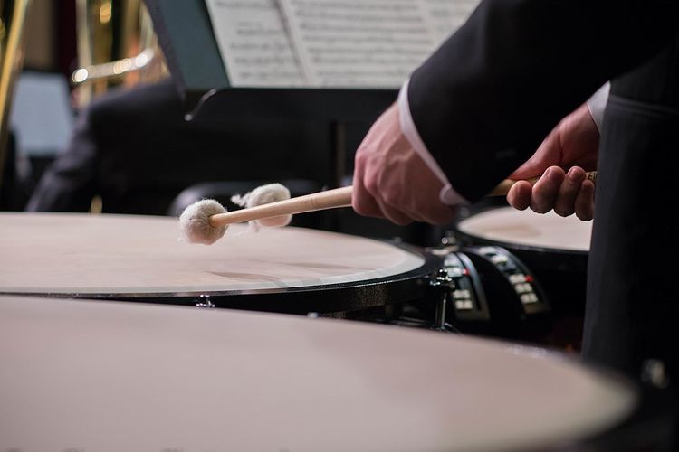 Timpani, salah satu contoh alat musik perkusi