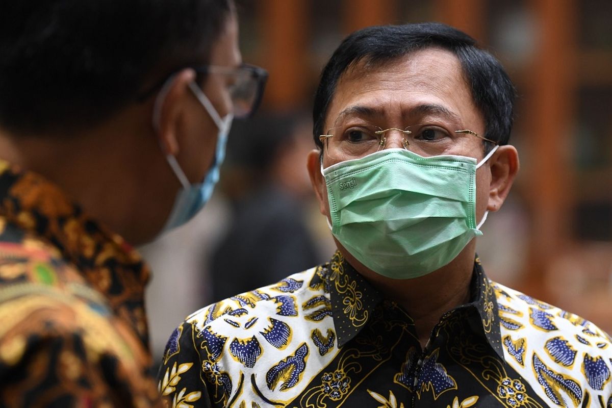 Former Health Minister Terawan Agus Putranto at the Senayan Parliament Complex, Jakarta, Thursday, August 27, 2020.