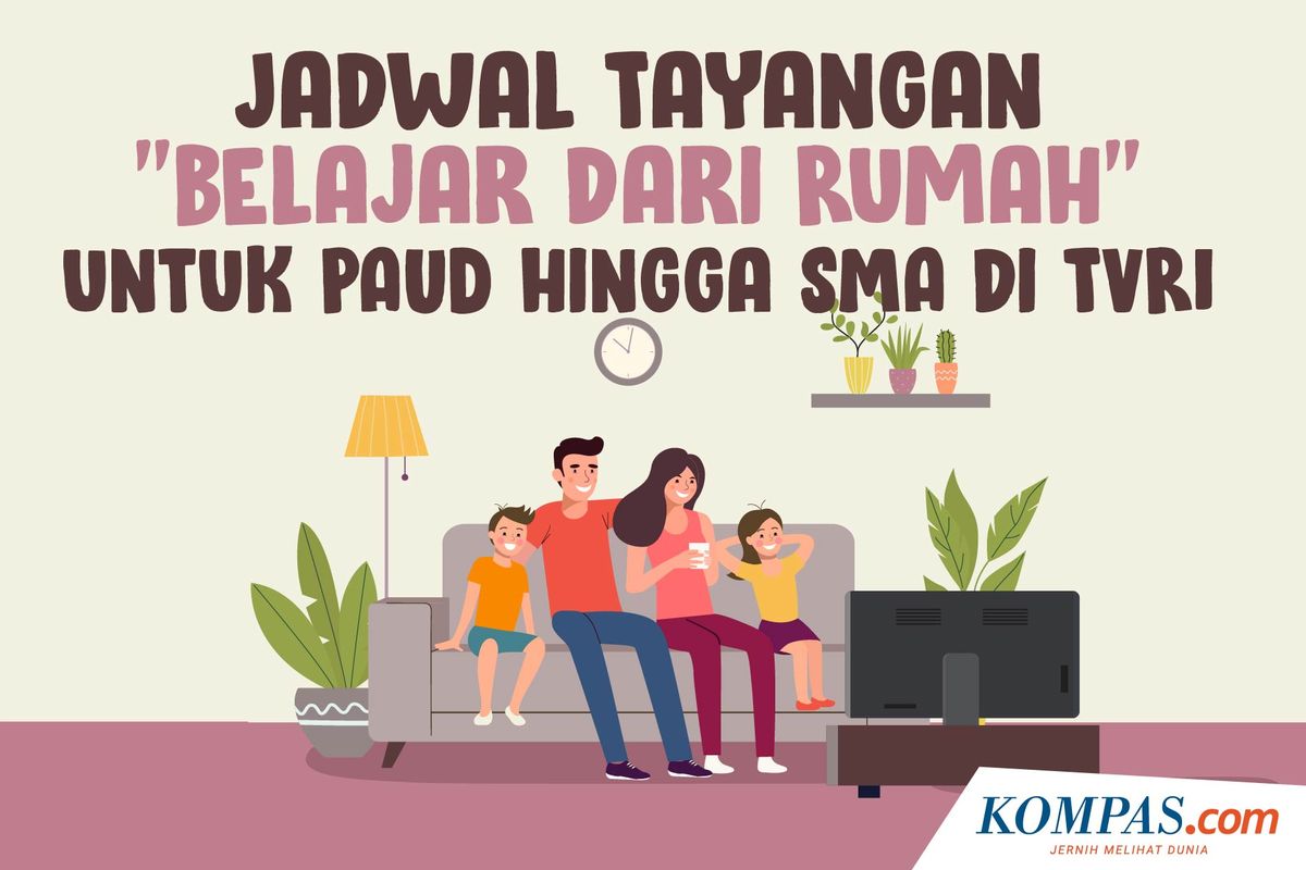 Jadwal Tayangan Belajar dari Rumah untuk PAUD hingga SMA di TVRI