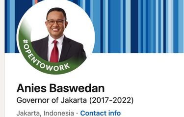 Status open to work Anies Baswedan.