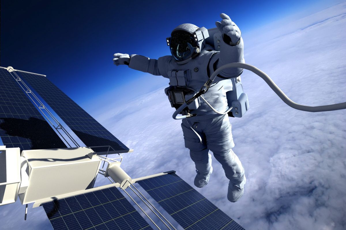 Ilustrasi astronot di luar angkasa 