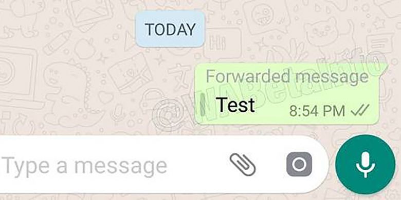 Screenshot fitur penanda pesan terusan di WhatsApp Android versi beta terbaru.