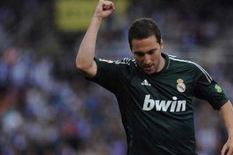 Striker Real Madrid, Gonzalo Higuain.