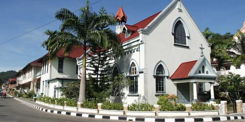 Gereja di Sawahlunto, Sumatera Barat, masih bergaya arsitektur zaman kolonial.
