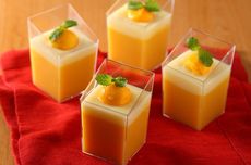 Resep Puding Mangga Cokelat, Kemas dalam Cup 