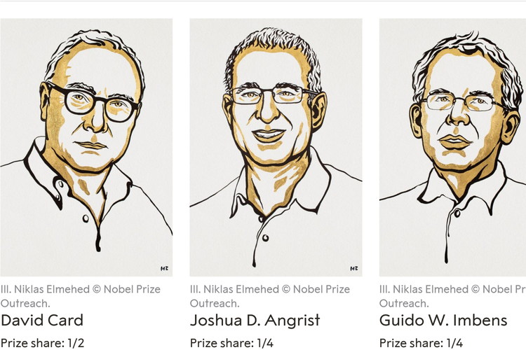 Tiga ekonom Amerika Serikat raih Hadiah Nobel Ekonomi 2021