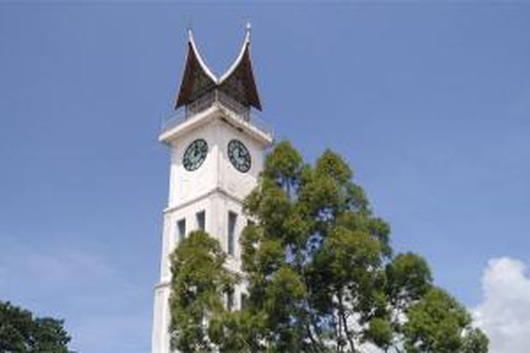 Jam gadang, ikon kota Bukittinggi, Padang, Sumatera Barat.