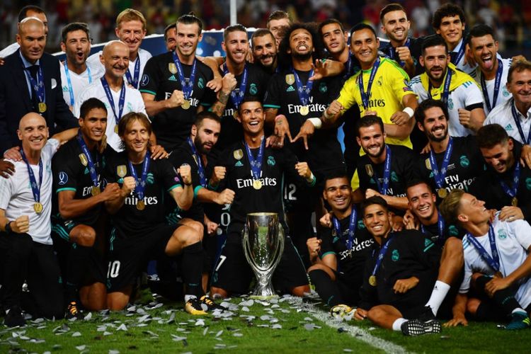 Real Madrid menjadi juara Piala Super Eropa 2017 setelah menang atas Manchester United, Selasa (8/8/2017).