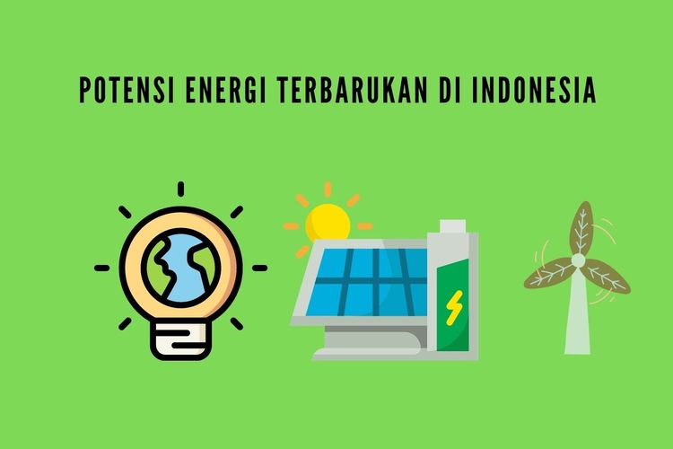 Ilustrasi potensi energi terbarukan di Indonesia.
