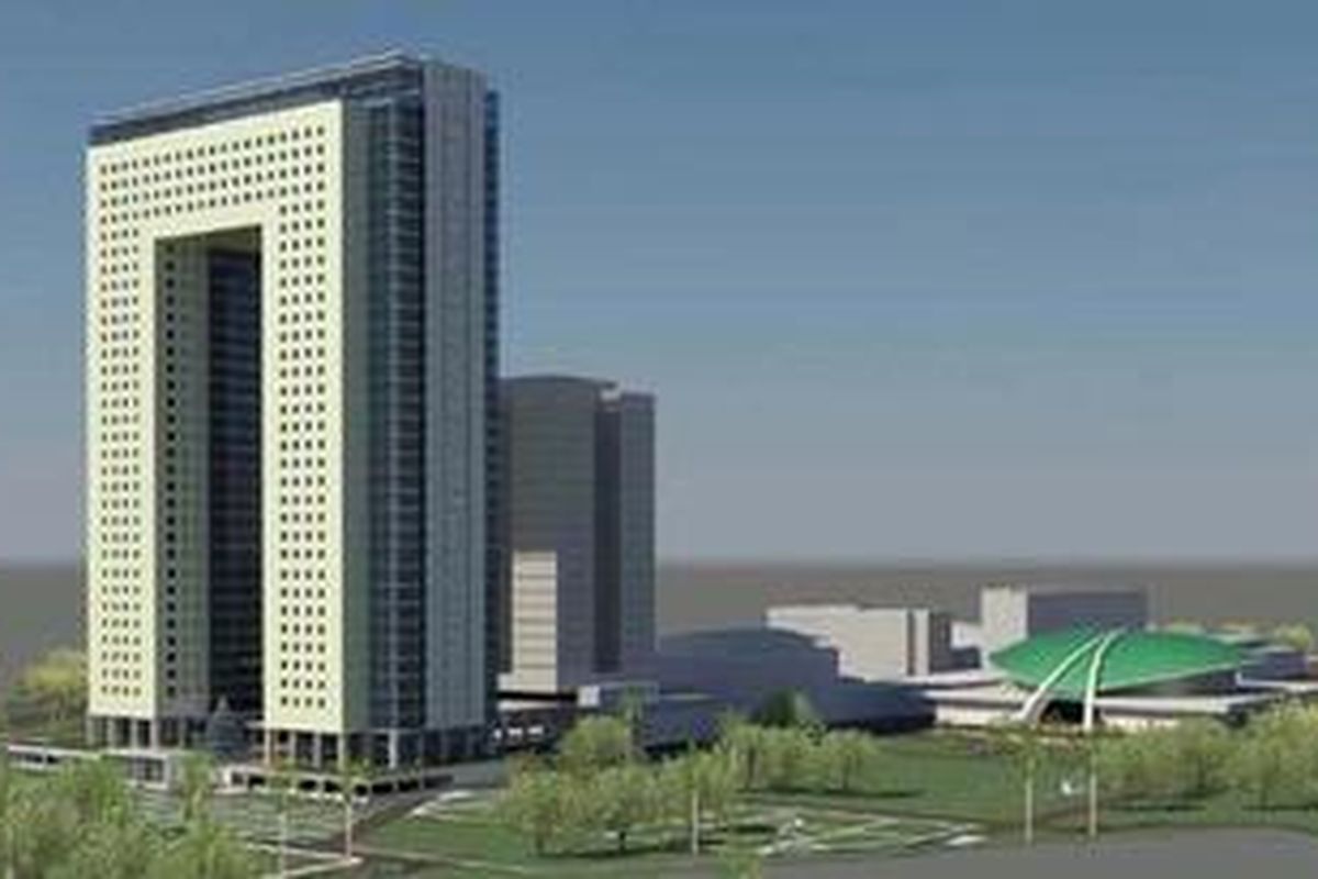 Rancangan Gedung Baru DPR yang proyek pembangunannya menelan dana sekitar Rp1,2 triliun. 
