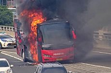 Bus Terbakar di Tol Wiyoto-Wiyono, Lalu Lintas Macet Total