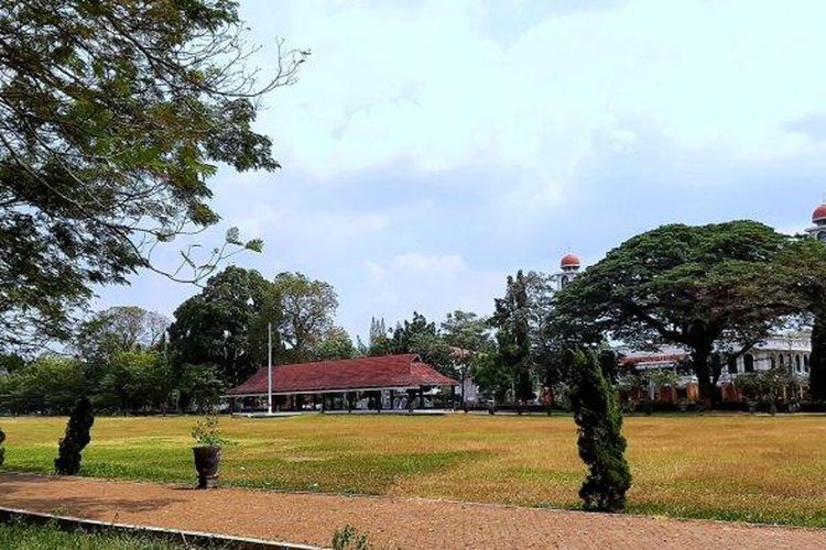 Taman Alun-alun Subang yang diabadikan pada tanggal 4 Agustus 2021.