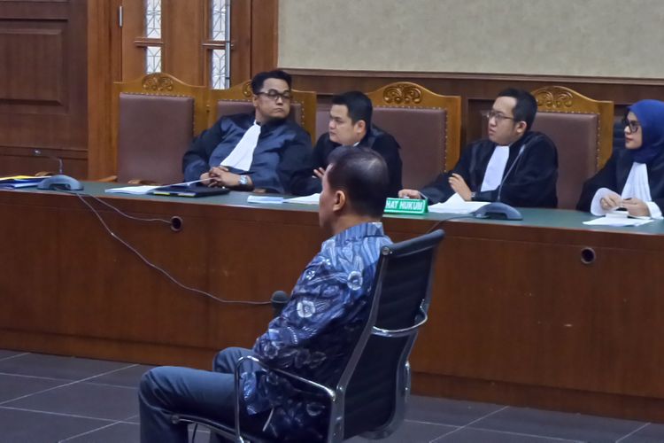 Pengusaha Andi Agustinus alias Andi Narogong menjadi terdakwa di Pengadilan Tipikor Jakarta, Senin (14/8/2017).