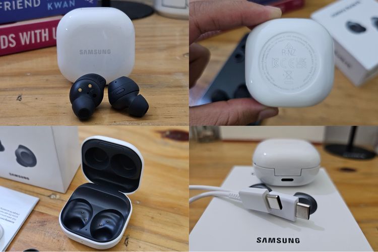 Penampakan cangkang alias charging case Samsung Galaxy Buds FE.