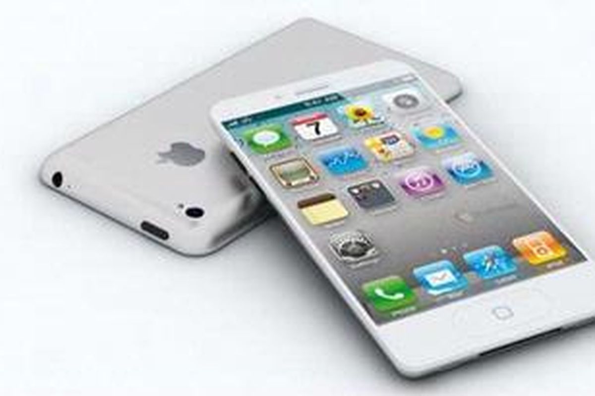 Rekaan bentuk iPhone 5 yang sempat beredar di situs MacRumors.