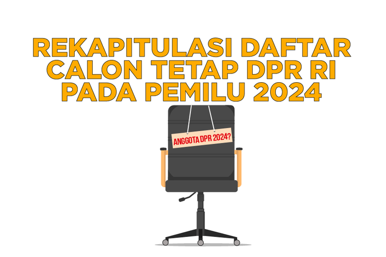 Rekapitulasi Daftar Calon Tetap DPR RI pada Pemilu 2024