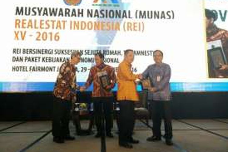 Musyawarah Nasional (Munas) Realestat Inonesia (REI) ke-15, di Hotel Fairmont, Jakarta, Rabu (30/11/2016).