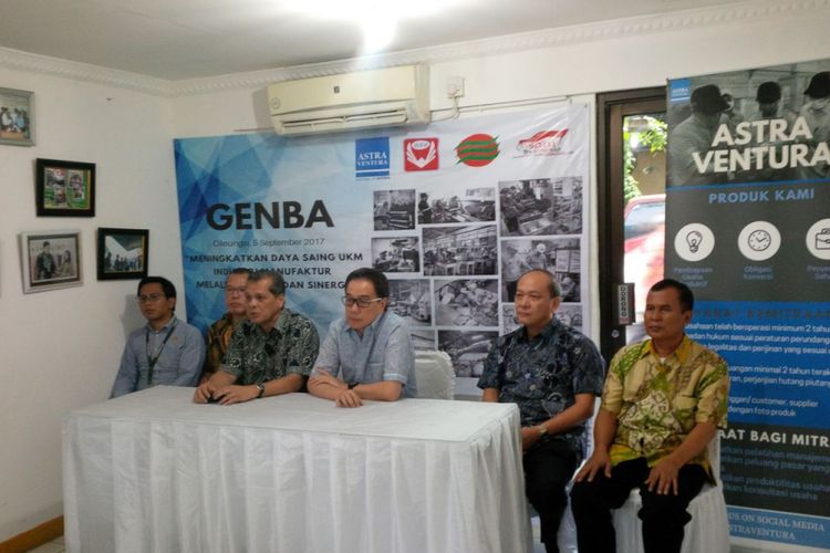 Konferensi Pers kunjungan Grup Astra ke  pabrik PT Rekadaya Kreasi Indonesia, Cileungsi, Selasa (5/9/2017). 