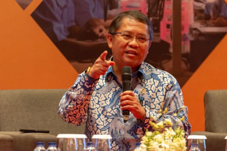 Menteri Komunikasi dan Informatika Rudiantara di Ekonomi Outlook 2019, Jakarta, Selasa (8/1/2019)