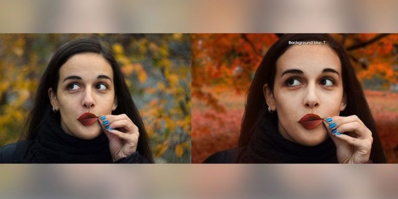 Kiri: Foto Asli Dunjdic, Kanan: Foto editan Samsung