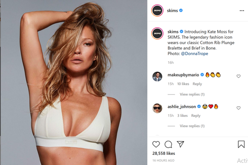 Kate Moss Jadi Duta Skims, Produk Pakaian Dalam Milik Kim Kardashian