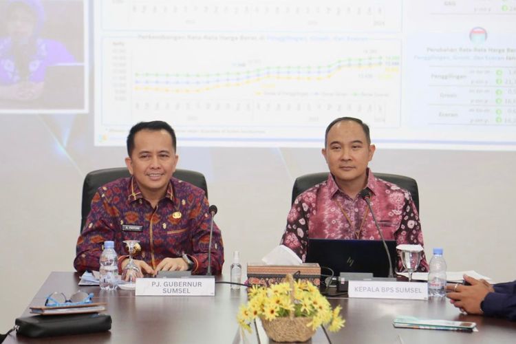 Kepala BPS Sumsel Mohamad Wahyu Yulianto memaparkan capaian kinerja keuangan terkini Pemerintah Provinsi (Pemprov) Sumsel.