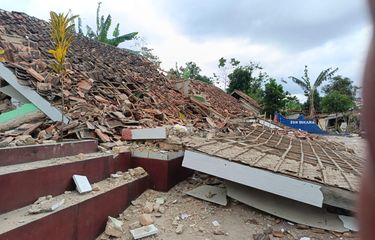 Kerusakan akibat gemba Cianjur, Senin (21/11/2022). 