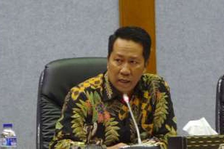 Ketua Badan Legislasi DPR Supratman Andi Agtas di Kompleks Parlemen, Senayan, Jakarta, Jumat (28/10/2016)