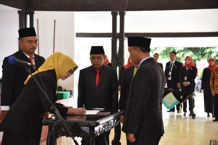 Wakil Bupati Lumajang Indah Amperawati di Pendopo Arya Wiraraja Lumajang, Jumat (3/3/2023)
