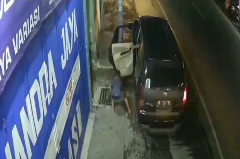 Penumpang Innova Curi Besi Penutup Selokan dan Terekam CCTV, Polisi Buru Pelaku 