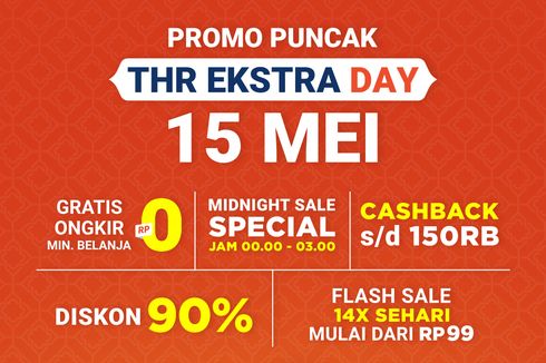 Besok, Nikmati Rangkaian Promo Puncak THR Ekstra Day dari Shopee