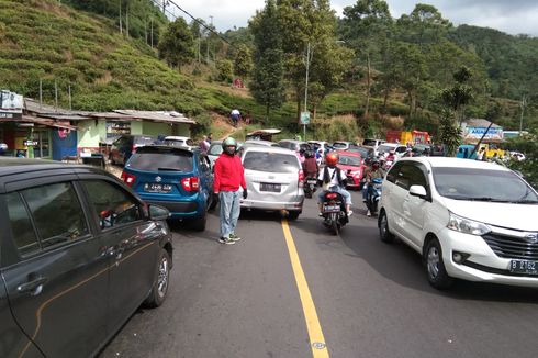 Ada Rapid Test, Jalur Puncak Bogor Dipadati Kendaraan Pribadi