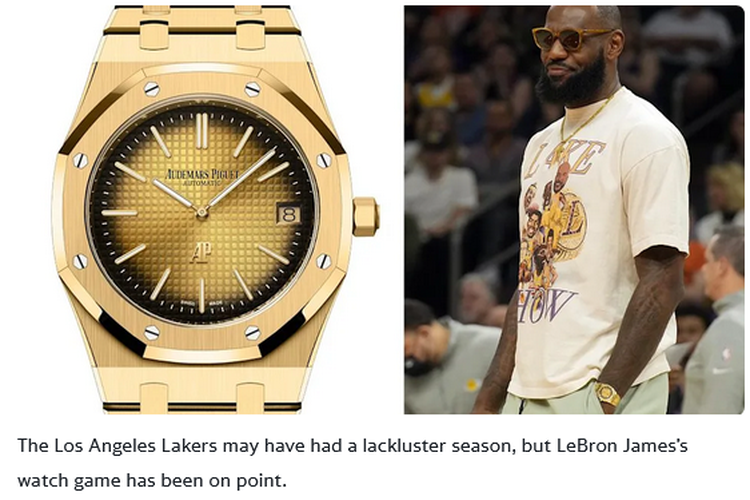 Jika bicara soal jam tangan, koleksi pentolan Lakers LeBron James adalah perkara lain yang layak dicungi jempol.