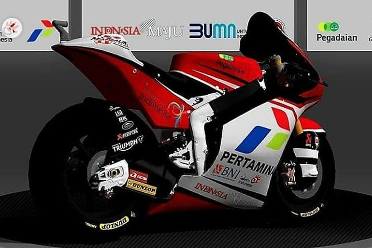 Desain livery Mandalika Racing Team untuk Moto2 musim 2021