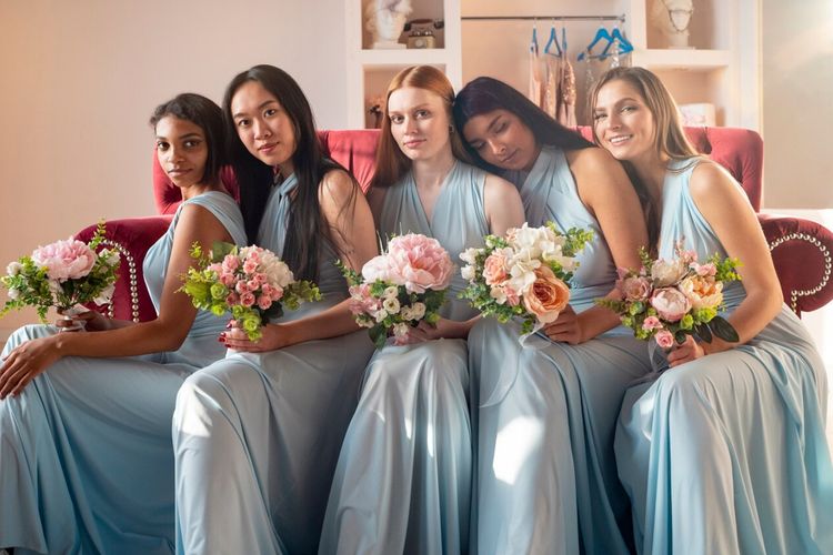 15 Model Gaun Bridesmaid Satin yang Classy dan Elegan untuk Hari Pernikahan